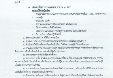 รับสมัครบุคคลเพื่อคัดเลือกเป็นลูกจ้างชั่วคราว ตำแหน่ง เจ้าหน้าที่ธุรการ